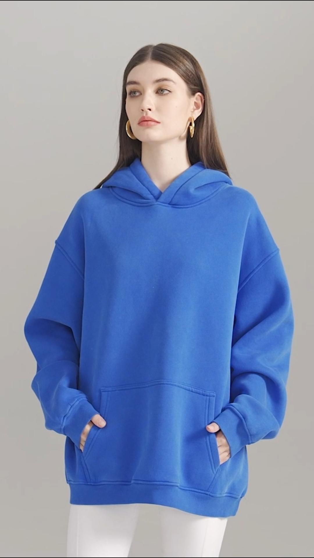 トップス uauaheights Symbol sweat(Blue) Adult Hatant Oversized Hoodie Sweatshirts for Women Couples Heavyweight